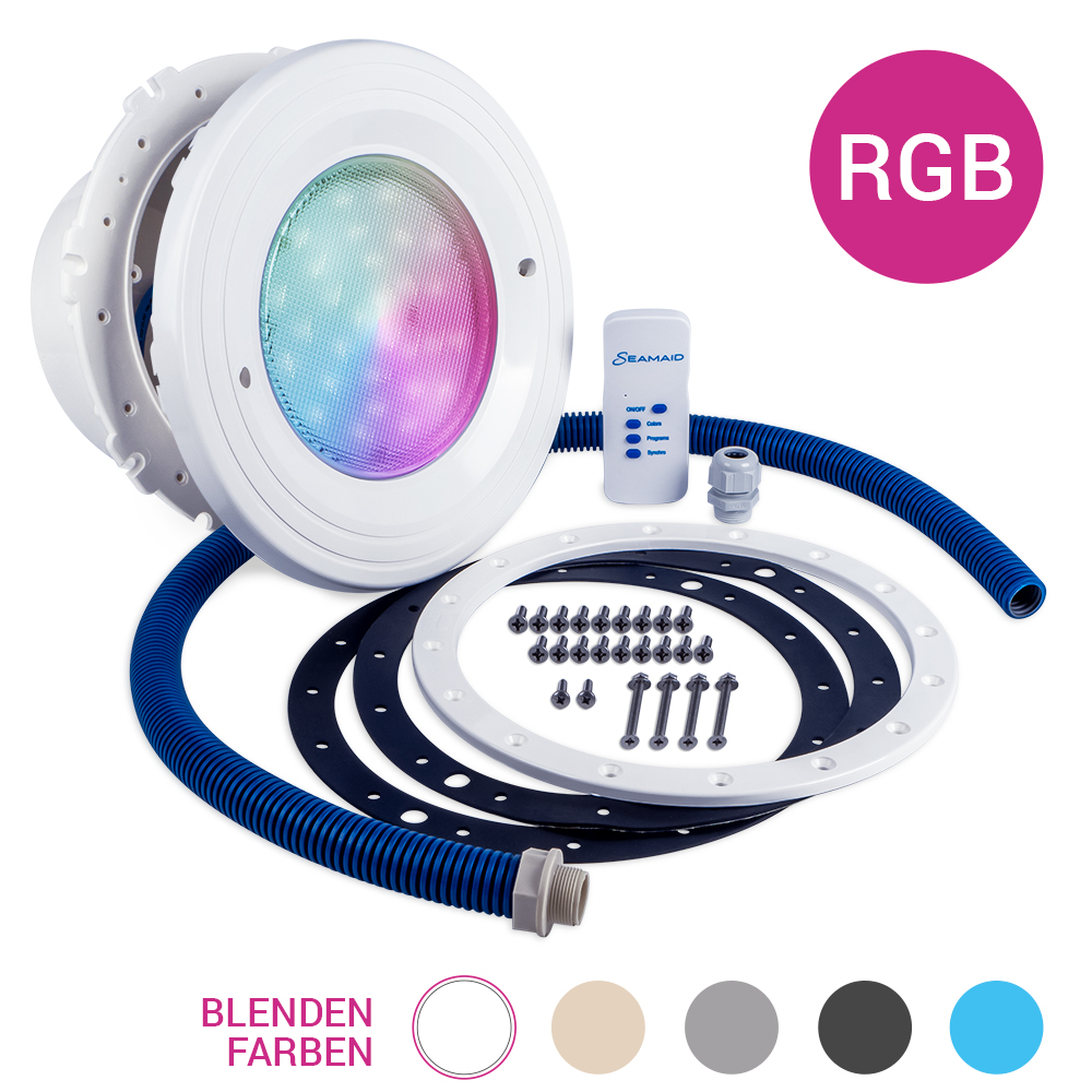 Pool Licht Premium, einzeln, LED-RGB, 12V, BWT - Weiß