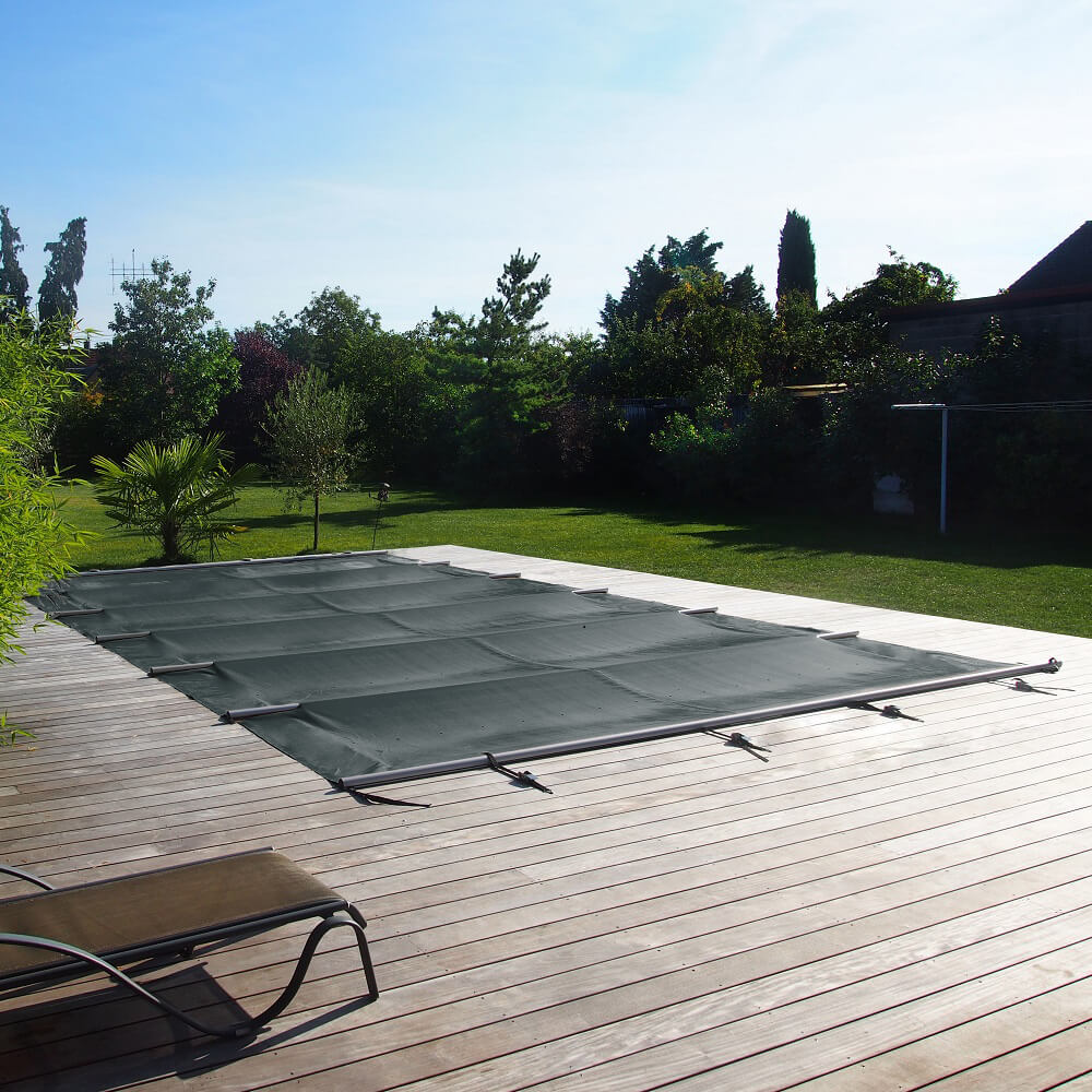 Stangenabdeckung Pro für 750 x 350 cm Einbaupool, inkl. Handkurbel, div. Farben