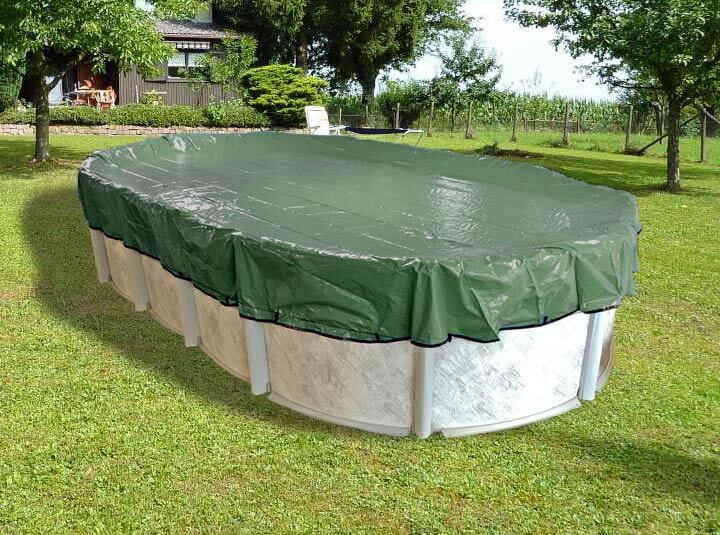 Poolabdeckung Winter, oval, 650 x 300 cm, B-Ware