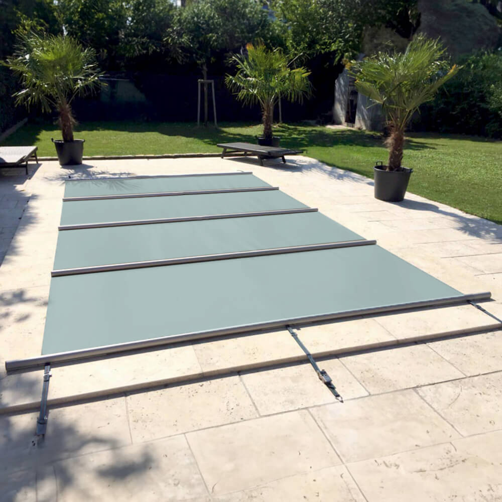 Stangenabdeckung Pure für 700 x 300 cm Einbaupool, inkl. Handkurbel, div. Farben