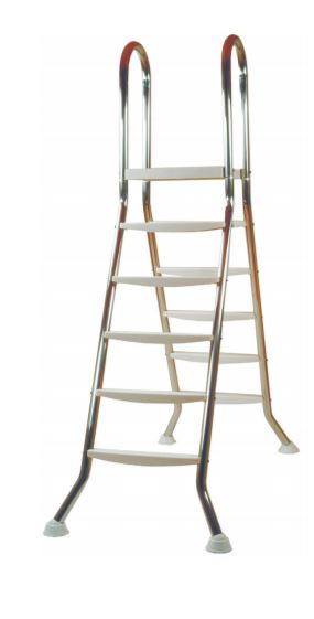 Hochbeckenleiter Edelstahl 150 cm mit Plattform (05522)