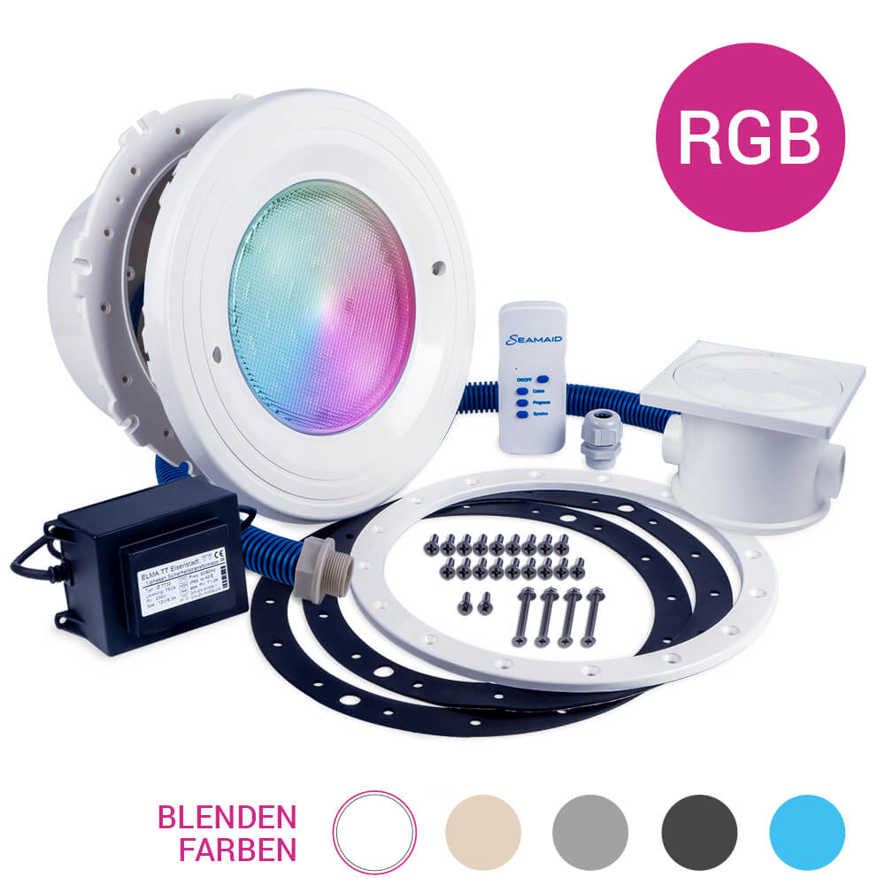 Pool Licht Premium, 1er Set, LED-RGB,12V, BWT - weiß