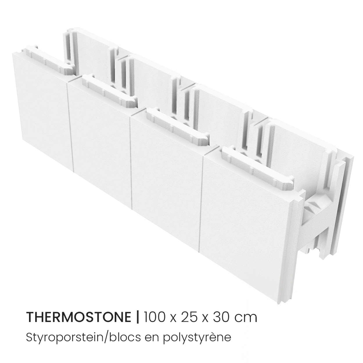 Thermostone Styroporstein für Ecktreppe aus Styroporsteinen für Schwimmbecken