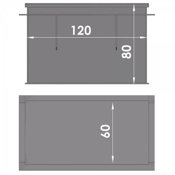 Technikschacht für Gegenstromanlage, 120 x 60 x 80 cm